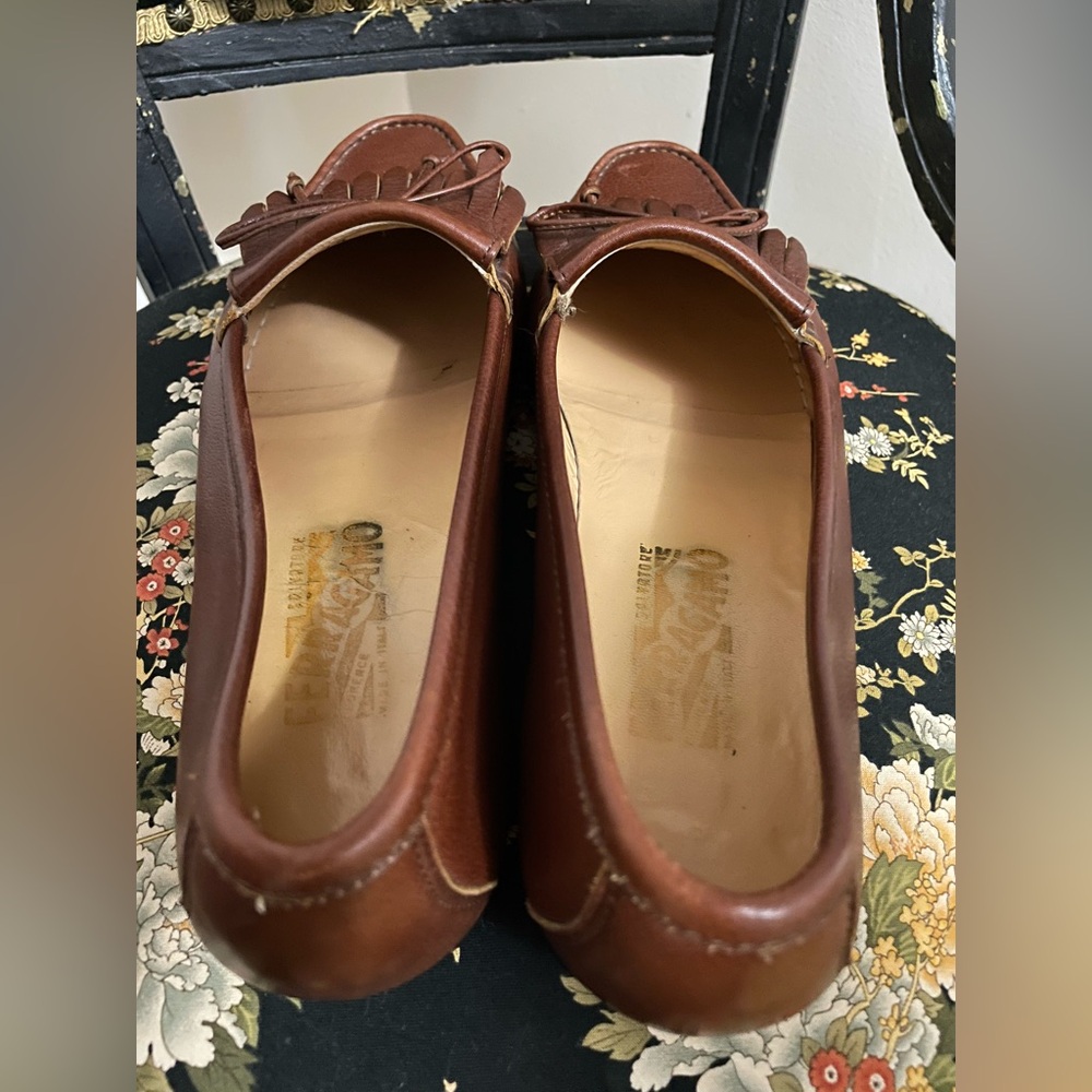 Vintage Salvatore Ferragamo Rich Brown Leather Loafers - Picture 8 of 11